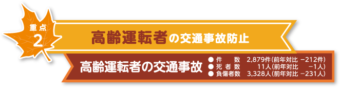 重点2 高齢運転者の交通事故防止